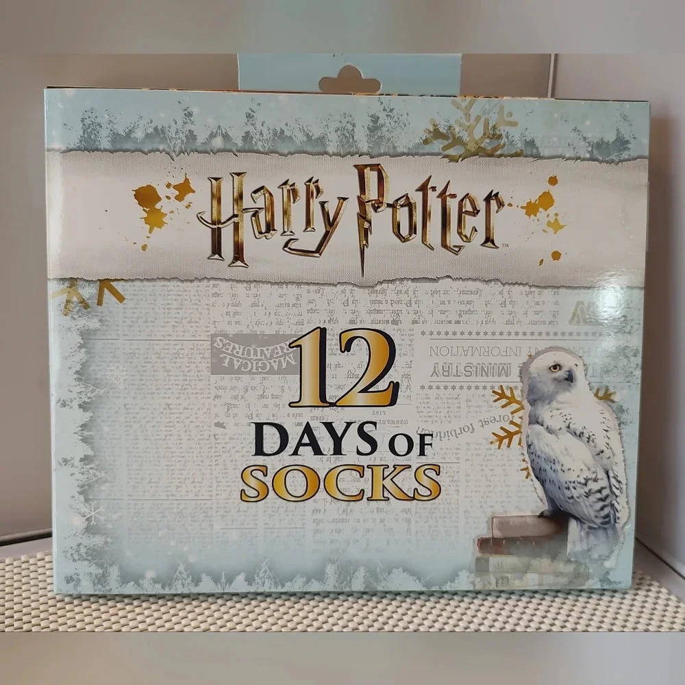 Harry Potter Hedwig 12 Days of Socks Advent Calendar Women's Shoe size 4-10 NWT